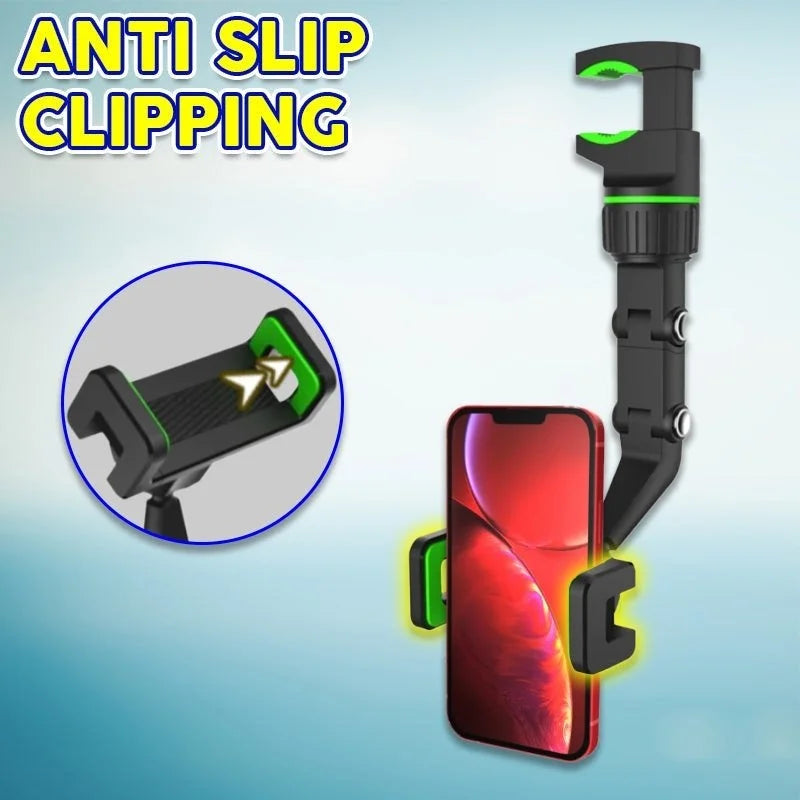 Rearview Mirror Car Phone Holder | 360° Rotation | Safe Driving | UAE COD