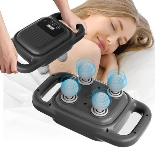 Handheld Four-Head Back Massager Gun | Deep Tissue Pain Relief | UAE Cash on Delivery