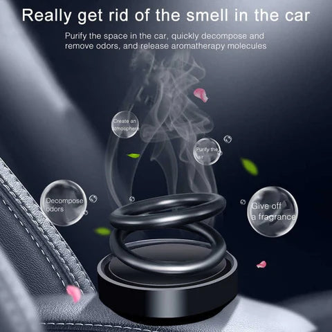 Solar-Powered Rotating Car Air Freshener | Luxury Scent Diffuser UAE COD