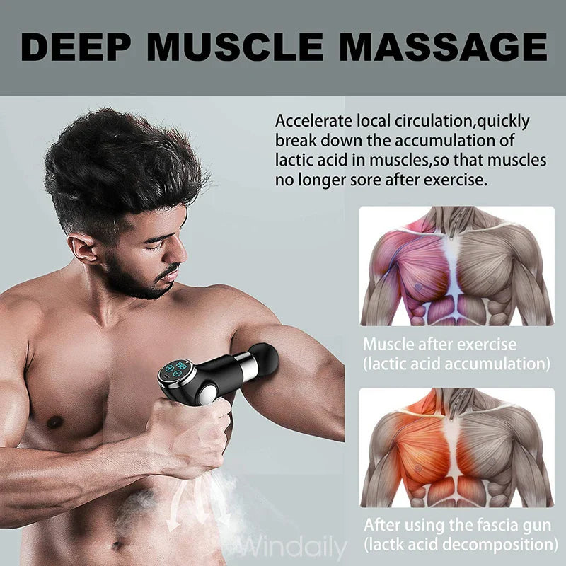 Digital Mini Electric Massage Gun | Portable Deep Tissue Pain Relief | UAE Cash on Delivery