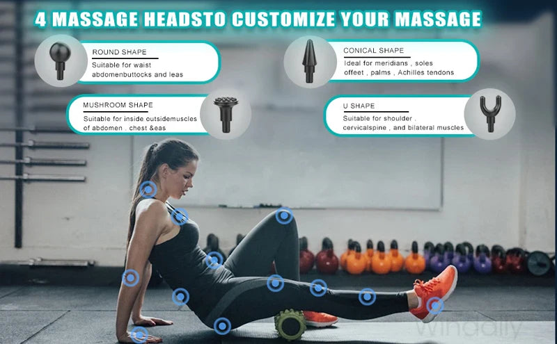 Digital Mini Electric Massage Gun | Portable Deep Tissue Pain Relief | UAE Cash on Delivery