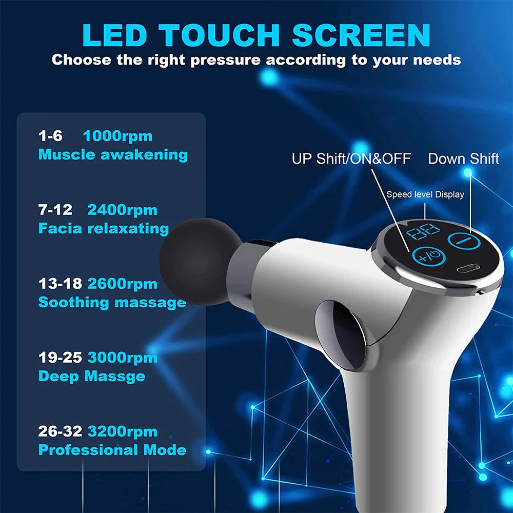 Digital Mini Electric Massage Gun | Portable Deep Tissue Pain Relief | UAE Cash on Delivery