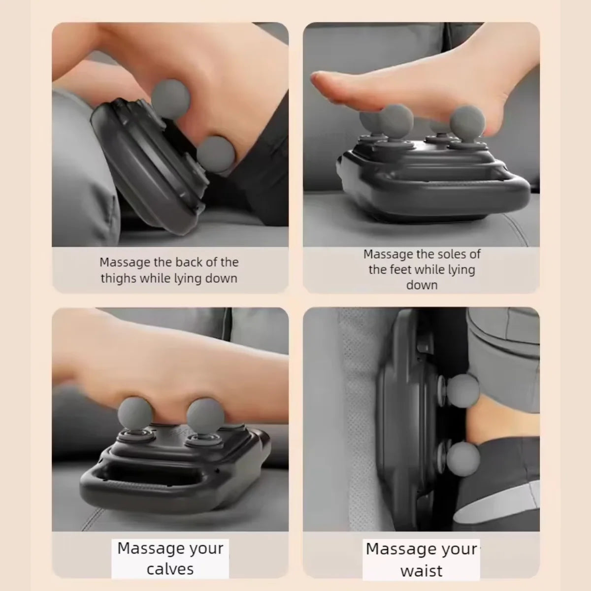 Handheld Four-Head Back Massager Gun | Deep Tissue Pain Relief | UAE Cash on Delivery