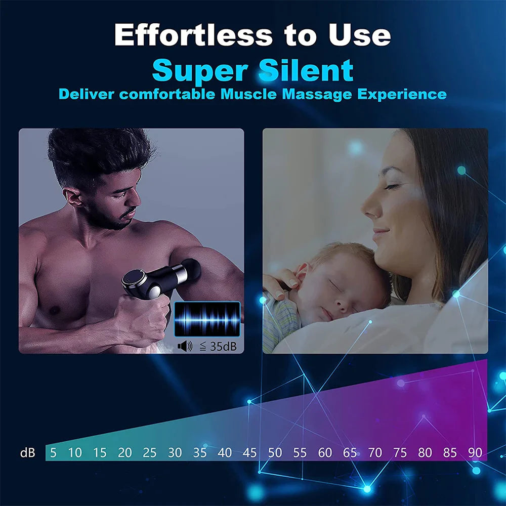Digital Mini Electric Massage Gun | Portable Deep Tissue Pain Relief | UAE Cash on Delivery