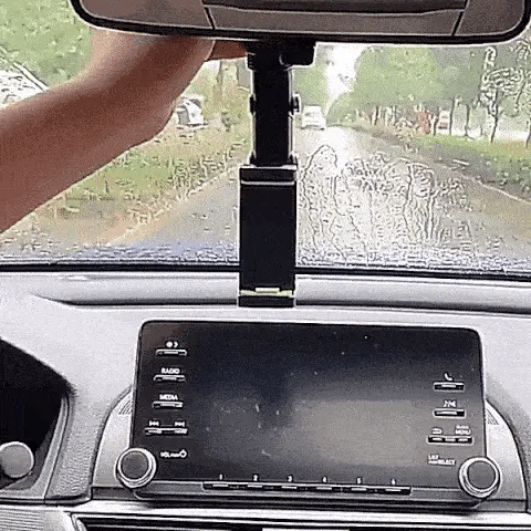 Rearview Mirror Car Phone Holder | 360° Rotation | Safe Driving | UAE COD