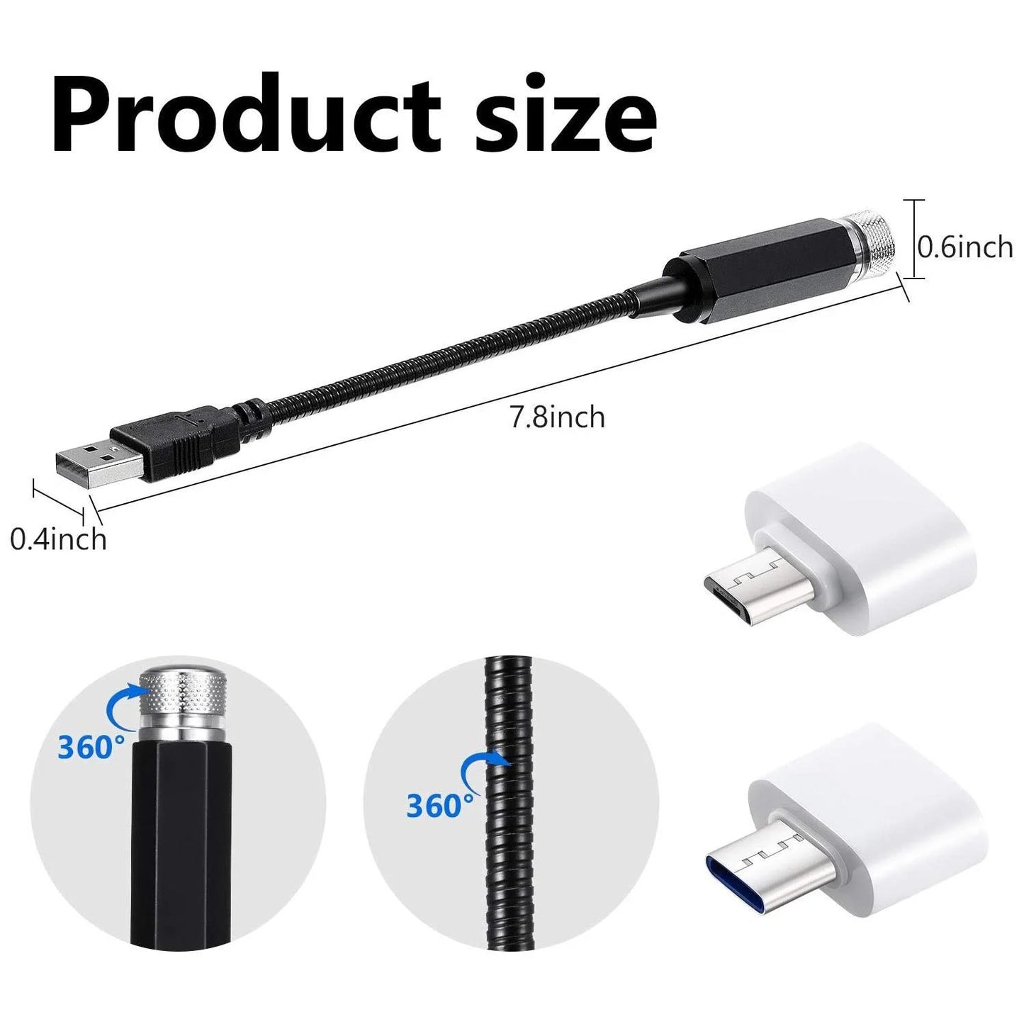 USB Car Roof Star LED Lights | Transform Your Car Interior | UAE COD