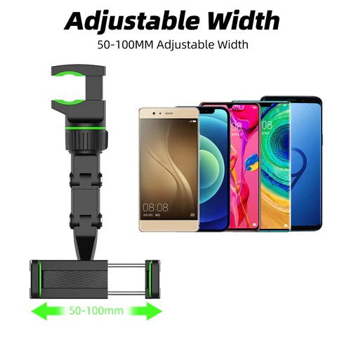 Rearview Mirror Car Phone Holder | 360° Rotation | Safe Driving | UAE COD