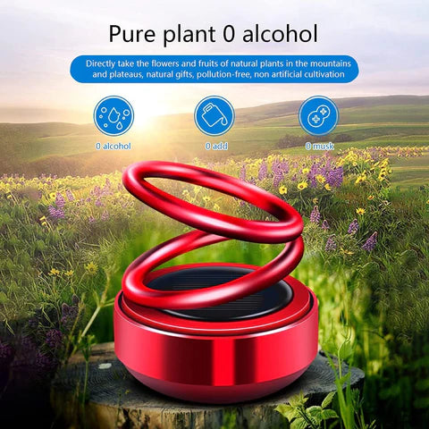 Solar-Powered Rotating Car Air Freshener | Luxury Scent Diffuser UAE COD